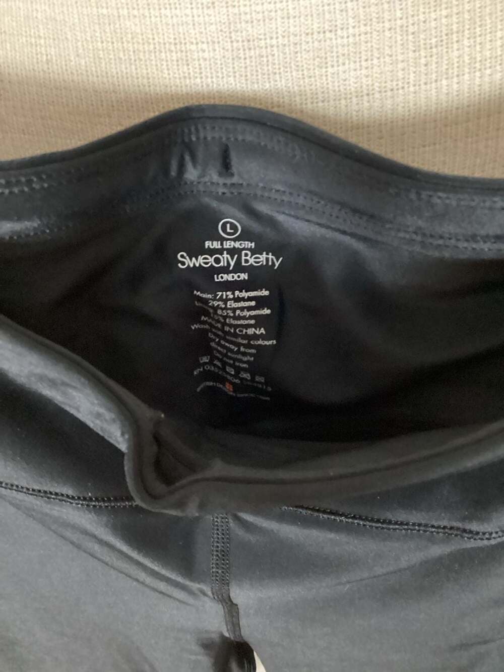 Sweaty Betty Power Full Length Workout Leggings Black Size L - Picture 2 of 3